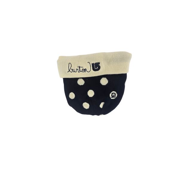 Burton Belle Reversible Womens Winter Beanie Black & Cream Polka Dot Snowboard - Picture 1 of 5